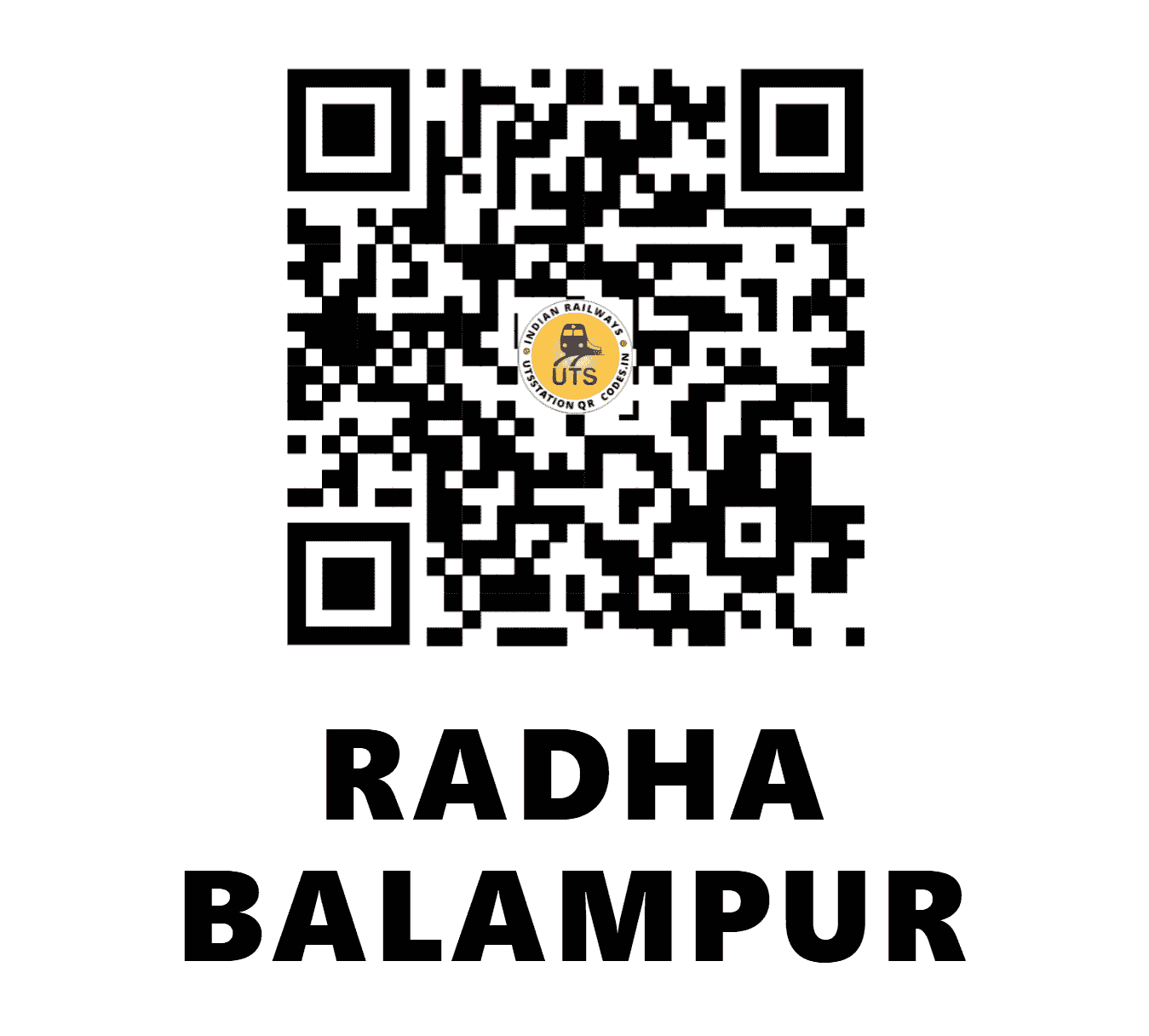 UTS QR Code for RADHA BALAMPUR - RDV (NR - UTTAR PRADESH)